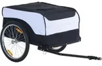 HOMCOM Handwagen 40 kg Belastbarkeit, faltbar, Wei&szlig; und Schwarz, Stahl und Oxford,