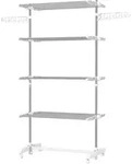 HOMCOM mobiler W&auml;schest&auml;nder, 142 x 55 x 172 cm, klappbar (4 Ebenen) , mit...