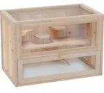 PawHut Kleintierk&auml;fig Holz 60 x 35 x 42 cm Aosom