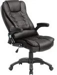 HOMCOM Massagesessel, B&uuml;rosessel, B&uuml;rostuhl, Chefsessel, Gamingsessel mit 6 Punkt