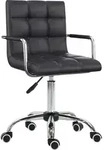 HOMCOM ergonomischer Schreibtischstuhl h&ouml;henverstellbar 46-61 cm mit Armlehnen,