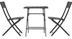 Outsunny Polyrattan Bistroset f&uuml;r 2 Personen, Rattan Sitzgruppe Gartenm&ouml;bel Set,
