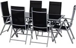 Outsunny Gartenessgruppe Gartenm&ouml;bel Set Wetterfest 6 Personen Verstellbar mit...