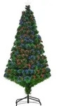 HOMCOM Weihnachtsbaum k&uuml;nstlicher Christbaum 150 cm mit LED Lichtfaser Farbwechsler