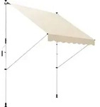 Outsunny Gelenkarmmarkise 300 x 150cm H&ouml;henverstellbar Klemmmarkise Faltarm