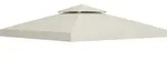 Outsunny Ersatzdach Pavillondach f&uuml;r Metallpavillon 3x3m cremewei&szlig; aus Polyester,