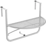 Outsunny Balkonh&auml;ngetisch h&ouml;henverstellbar halbrund Gartentisch &Oslash;30 cm f&uuml;r