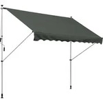 Outsunny Standmarkise freistehend, 300 x 150cm, Markise mit Handkurbel, freistehende