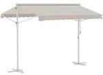 Outsunny Standmarkise Gartenmarkise 3x3m mit Faltarm und Kurbel, beige, ideal...
