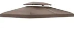 Outsunny Pavillondach Ersatz 3x4m Kaffee Polyester wasserabweisend f&uuml;r Metall- &