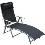 Outsunny Sonnenliege klappbar Gartenliege mit Kissen 137x63,5x100,5cm Metall und
