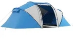 Outsunny Campingzelt Familienzelt Tunnelzelt mit 2 Schlafkabinen 4-6 Personen...