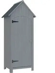 Outsunny Ger&auml;teschuppen Holz Gartenschrank mit Giebeldach 77,5x54,2x179,5cm...