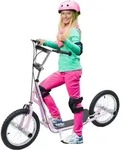 HOMCOM Kinderroller 16 Zoll Scooter mit Luftreifen, h&ouml;henverstellbarer...