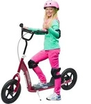 HOMCOM Kinderroller City Roller Scooter 12 Zoll mit Hinterbremse h&ouml;henverstellbar
