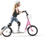 HOMCOM Kinderroller Scooter Tretroller mit Bremse Korb h&ouml;henverstellbar f&uuml;r...