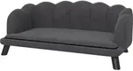 PawHut Luxus-Hundesofa R&uuml;ckenlehne Holzbeine Dunkelgrau 98,5x60,5x35,5cm ...