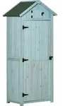 Outsunny Gartenschrank Ger&auml;tehaus mit Fachb&ouml;den und Fenstern, 77 x 54,2 x 179...