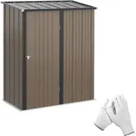 Outsunny Ger&auml;tehaus mit Pultdach 1,34 m2 Metall Gartenhaus Ger&auml;teschuppen