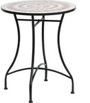 Outsunny Gartentisch Mosaiktisch rund &Oslash;60 cm, Balkontisch Beistelltisch aus Stahl