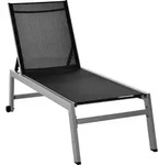 Outsunny Relaxliege Sonnenliege 5-stufige verstellbare R&uuml;ckenlehne Aluminium...