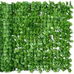 Outsunny Sichtschutzhecke K&uuml;nstliche Hecke 300x100cm, hellgr&uuml;n, ideal f&uuml;r Balkon &