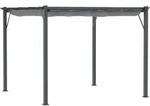 Outsunny Pergola Pavillon Terrassen&uuml;berdachung mit Schiebedach, Garten, Aluminium,