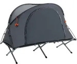 Outsunny Campingbett mit Zelt f&uuml;r 1 Person, erh&ouml;htes Feldbett mit Kuppelzelt &