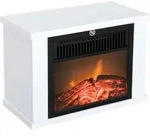 HOMCOM Elektrokamin 1200W Standkamin mit Flammeneffekt in Wei&szlig;, elektrischer Kamin