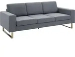 HOMCOM Polstersofa 3-Sitzer Sofa Stoffsofa Sitzm&ouml;bel Fernsehsessel Kissen Armlehne