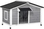 PawHut Hundeh&uuml;tte aus Tannenholz wetterbest&auml;ndiges Hundehaus mit &ouml;ffnendem