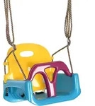 Outsunny 3 in 1 Babyschaukel Indoor, Kinderschaukel mit verstellbarem Seil...