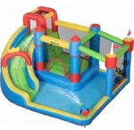 Outsunny H&uuml;pfburg mit Gebl&auml;se f&uuml;r Kinder aufblasbare 6 in 1 Wasserpark mit