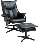 HOMCOM Sessel drehbar mit Liegefunktion Relaxsessel Fernsehsessel mit Hocker neigbare