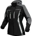 Damen-Softshell Jacke Pongee.Membran+Fleece schwarz/grau Gr&ouml;&szlig;e 44 -...