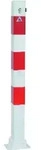 Absperrpfosten umlegbar verzinkt rot/wei&szlig; 70 x 70mm, PZ - wei&szlig;