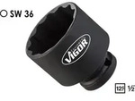 Kraft-Steckschl&uuml;ssel-Einsatz, kurz, Doppel-Sechskant V4478 Antrieb 1/2", SW36