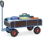 Handwagen 4122, 4 R&auml;der mit Luftreifen, Tragkraft 500kg - blau