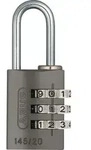 AV-Zahlen-Vorhangschloss 145/20, Aluminium massiv, titanium