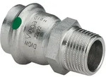 &Uuml;bergangsst&uuml;ck Sanpress Inox 2311 35mm x R 1", Edelstahl, Mehrkant, SC-Contur
