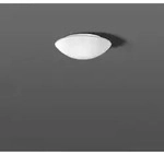 Anbauleuchte 2x60W FlatBasic AGL ws mt E27 k.Betriebsger IP44 &Oslash;370mm Gl_opal