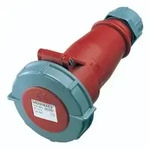 CEE-Kupplung 4p 32A IP67 400-440V/rot 3h Schraubklemmen gerade Verschraubung