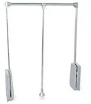 Kleiderlift f&uuml;r Garderoben Hang, 830 - 1150, Verchromt, Stahl und Kunststoff,...
