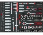 1/4"+3/8"+1/2" Steckschl&uuml;ssel-Satz, 179-teilig in 1/1 Systemeinlage