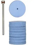 Silikon-Polierscheiben Rad, 22mm, 10 St&uuml;ck mit Tr&auml;ger