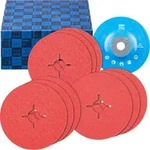 Fiberscheiben-Set 10-tlg. Keramikkorn &Oslash; 125 mm CO-COOL36,60,80 mit...