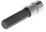 Schraubendrehereinsatz Bit lang 6-kant, SW 17mm, 1/2" 12,5mm, R62551719, Stahl - rot