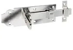 Schlossriegel,m.flachem Griff,gerade,m.Schlaufe,Edelstahl,Platte LxB140x52mm