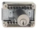 M&ouml;bel-Zylinderriegelschloss 2828,D 15-40mm, aufliegend, Messing poliert, ls/rs