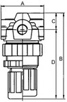 Druckregler &raquo;Standard-mini&laquo;, Schalttafelmutter, G 1/4, 0,2-6 bar (482.20 B)